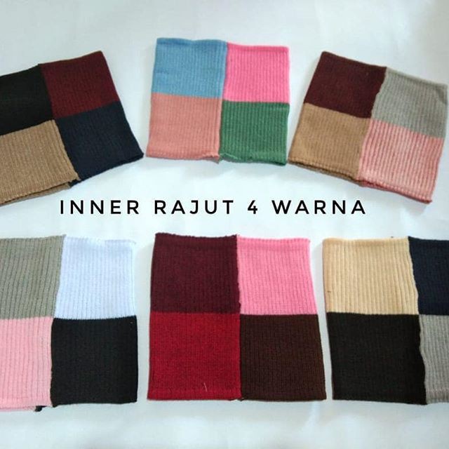 1KG MUAT 60PCS!!! // Bandana Rajut 4 Warna 4in1 Ciput Rajut Inner Rajut