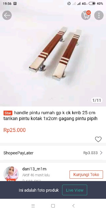 Handle Pintu Rumah Gp K Ck Kmb 25 Cm Tarikan Pintu Kotak 1x2cm Gagang Pintu Pipih Kunci Pintu.lemari