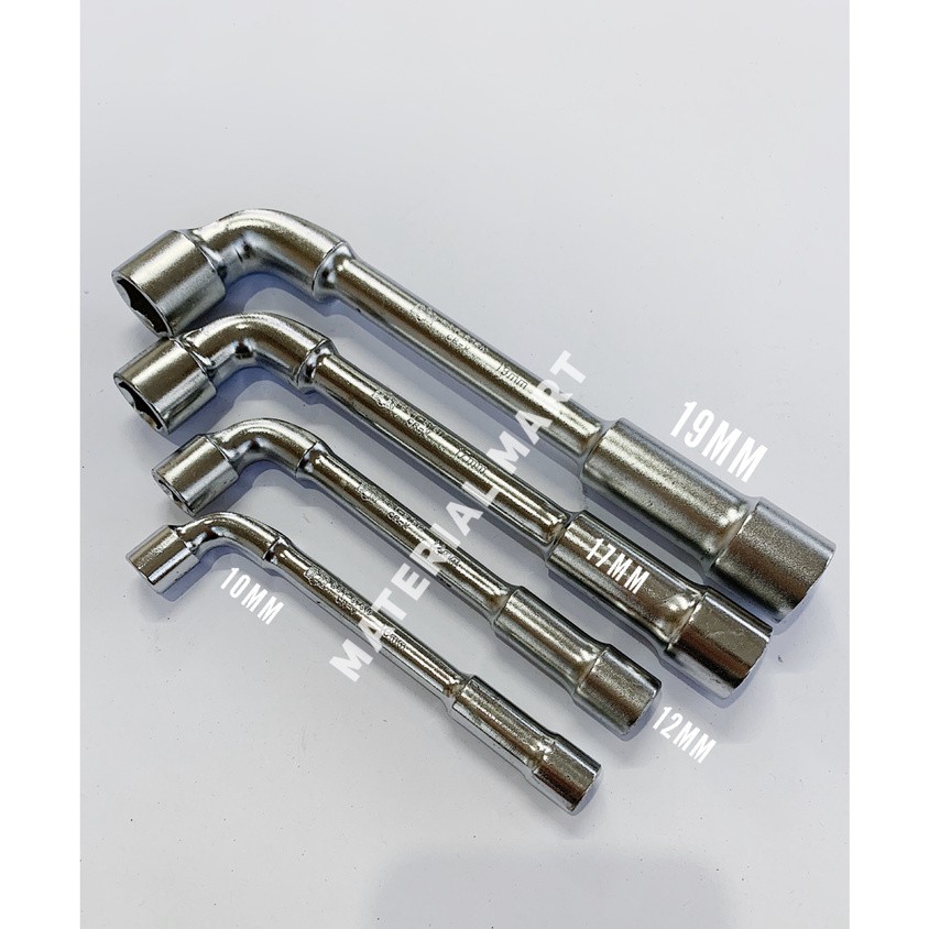 Kunci Sok L PREMIUM 10mm | Kunci Sock L 12mm | 17mm | 19mm | Wrench | Material Mart