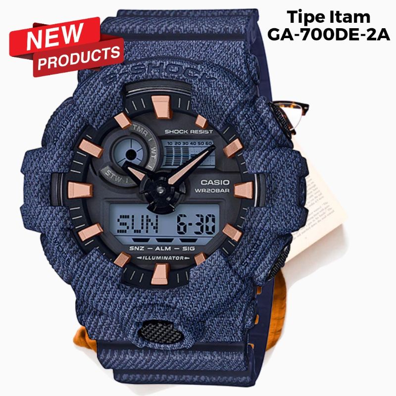 Jam Tangan Casio G Shock GA-700-2A Full Blue GShock GA700 Biru Ori BM