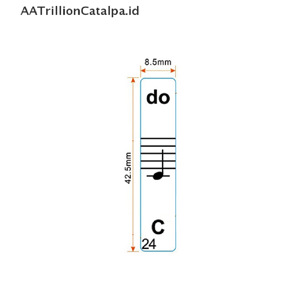 Aatrillioncatalpa Stiker Tuts Piano 54 / 61 / 88 Kunci Bahan PVC Transparan