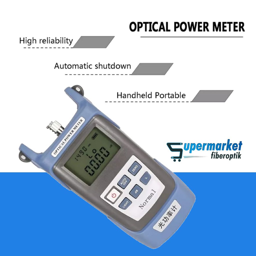 Optical Power Meter Fiber Optik Toolkit Fiber Optic Tester OPM Biru FO