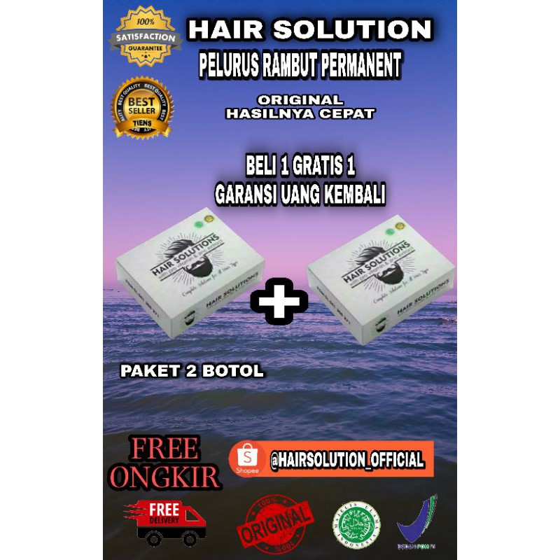 HAIR SOLUTION ORIGINAL PELURUS RAMBUT PERMANEN PELURUS RAMBUT TERCEPAT DAN PENUMBUH RAMBUT