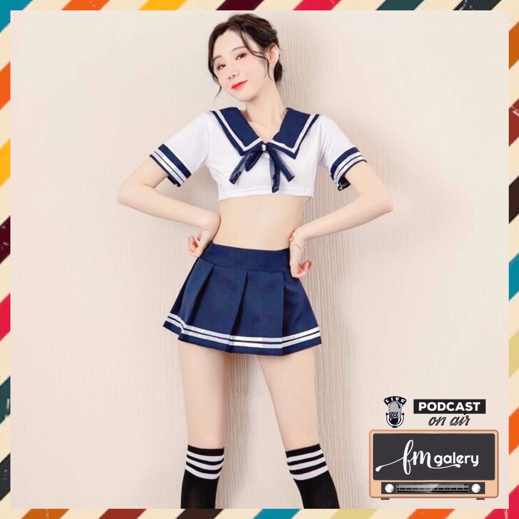 FM Galery Set Lingerie Baju Seksi & Rok & Gstring Cosplay Seragam Siswa Jepang 1149