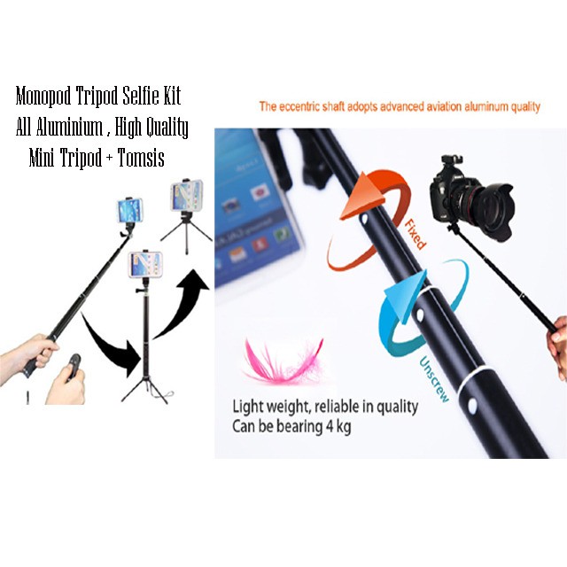 Monopod Tripod Tongsis Selfie Kit High Quality