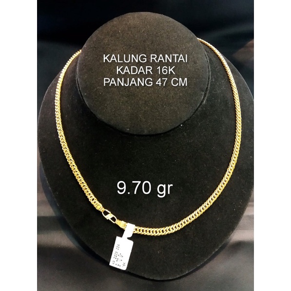 KALUNG WANITA DEWASA MODEL RANTAI PRES KADAR 700/16K