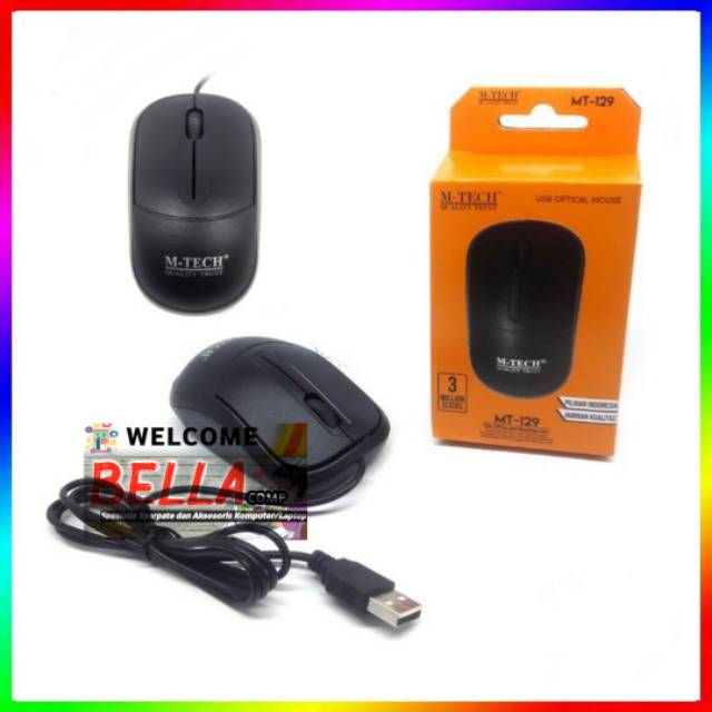 Mouse murah...M-Tech Original Mouse Kabel USB MT-129 for Komputer PC Laptop Android