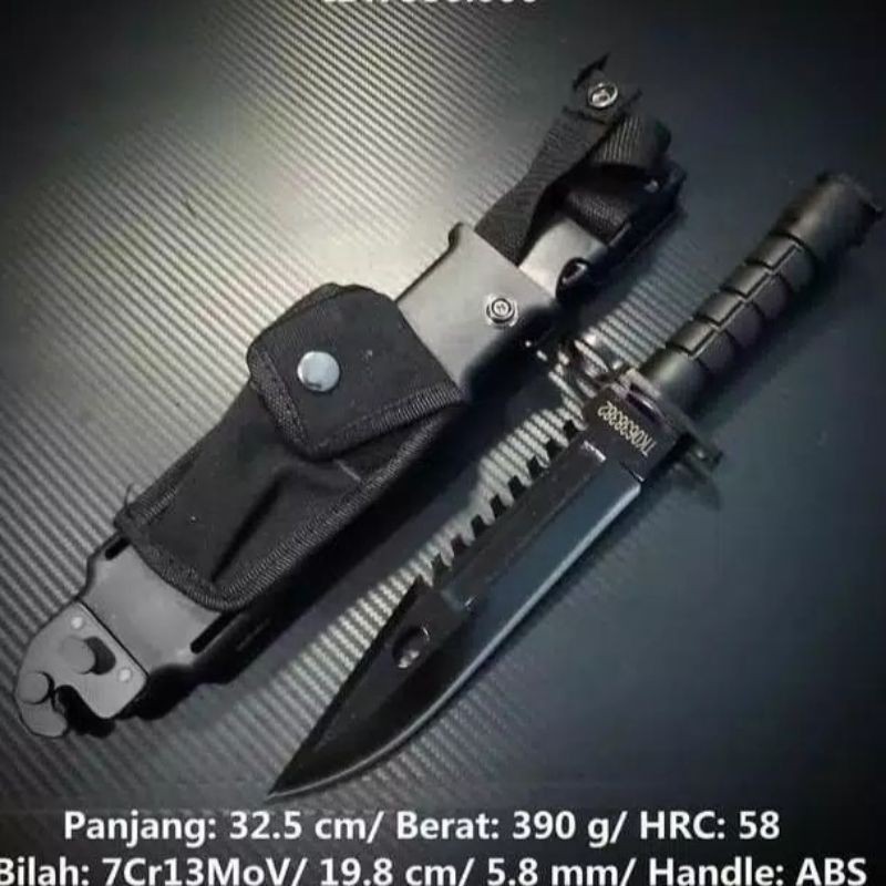 COD PISAU BELATI D80 / TK0638382 TNI POLRI SECURITY SURVIVAL KIT