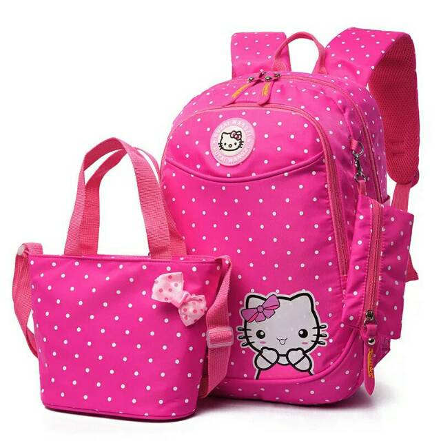 JS_Tas Anak sekolah SD Baby Bag Tas Ransel Anak Sekolah Karakter perempuan Tas Karakter Hellokitty