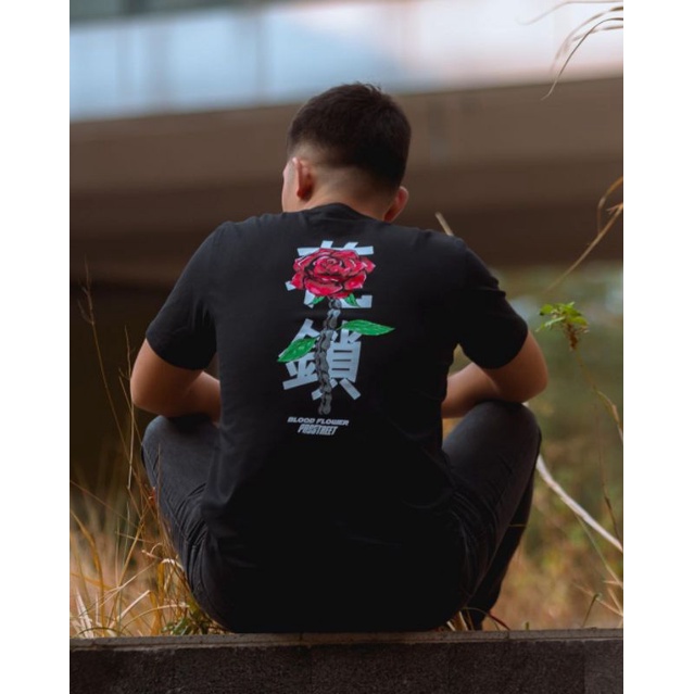 TSHIRT | PROSTREET | BLOOD FLOWER BLACK | SECOND | ORIGINAL