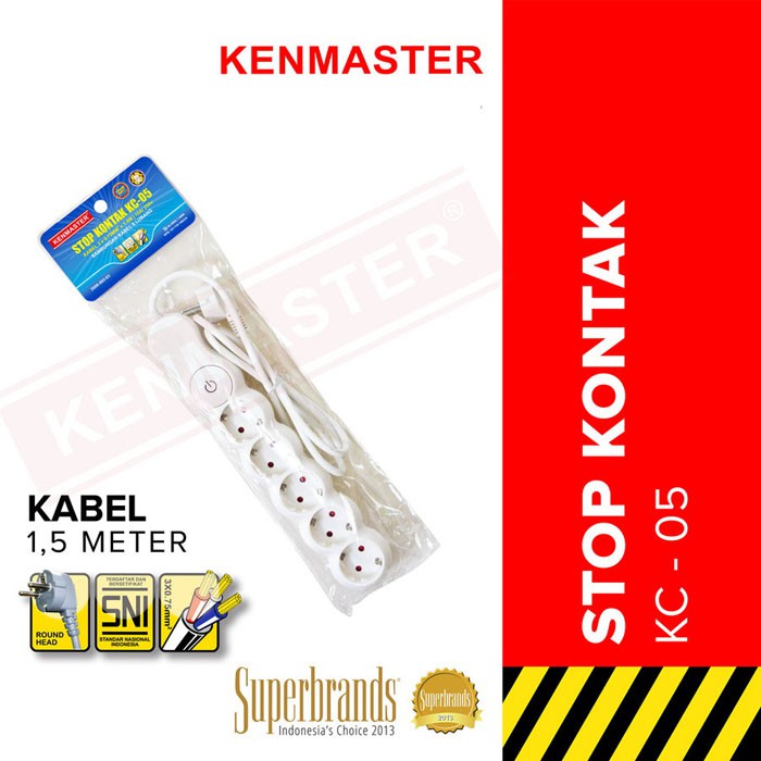 Kenmaster KC-05 Stop Kontak 5 Lubang Sambungan Kabel Colokan Listrik