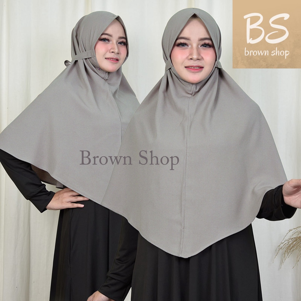 kerudung jilbab / hijab khimar bergo maryam siria tali bahan kain wollycrepe mariyam caltri premium 