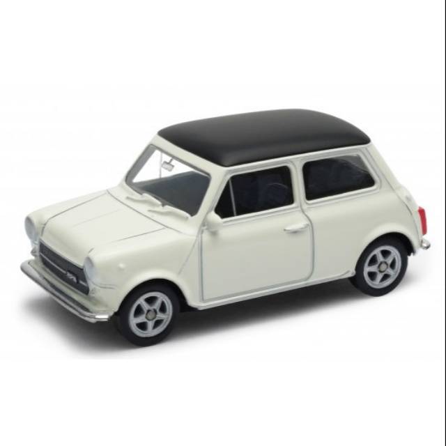 Diecast Miniatur Mini Cooper 1300 Merk Welly 1:60 Mobil Mr Bean