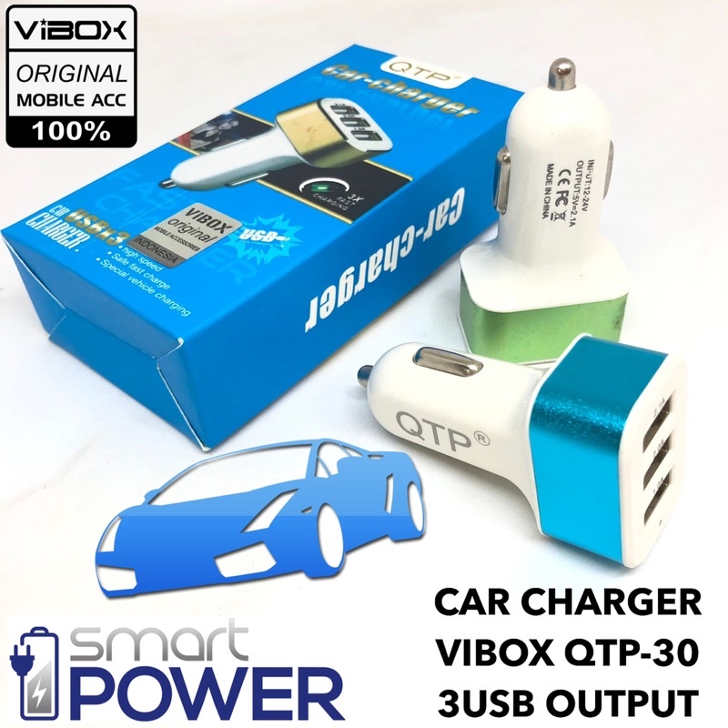 PROMO BATOK SAVER VIBOX 3USB QTP30 CHARGER MOBIL ORIGINAL VIBOX QTP-30 EDITION 2022
