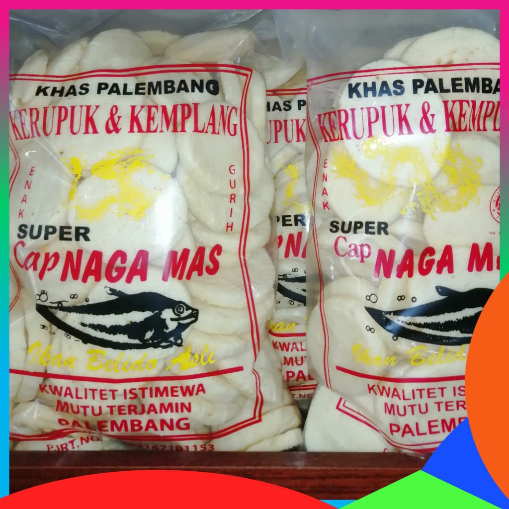 

KEMPLANG SUPER ASLI PALEMBANG 1 KILOGRAM BENTUK KANCING NAGA MAS PALEMBANG