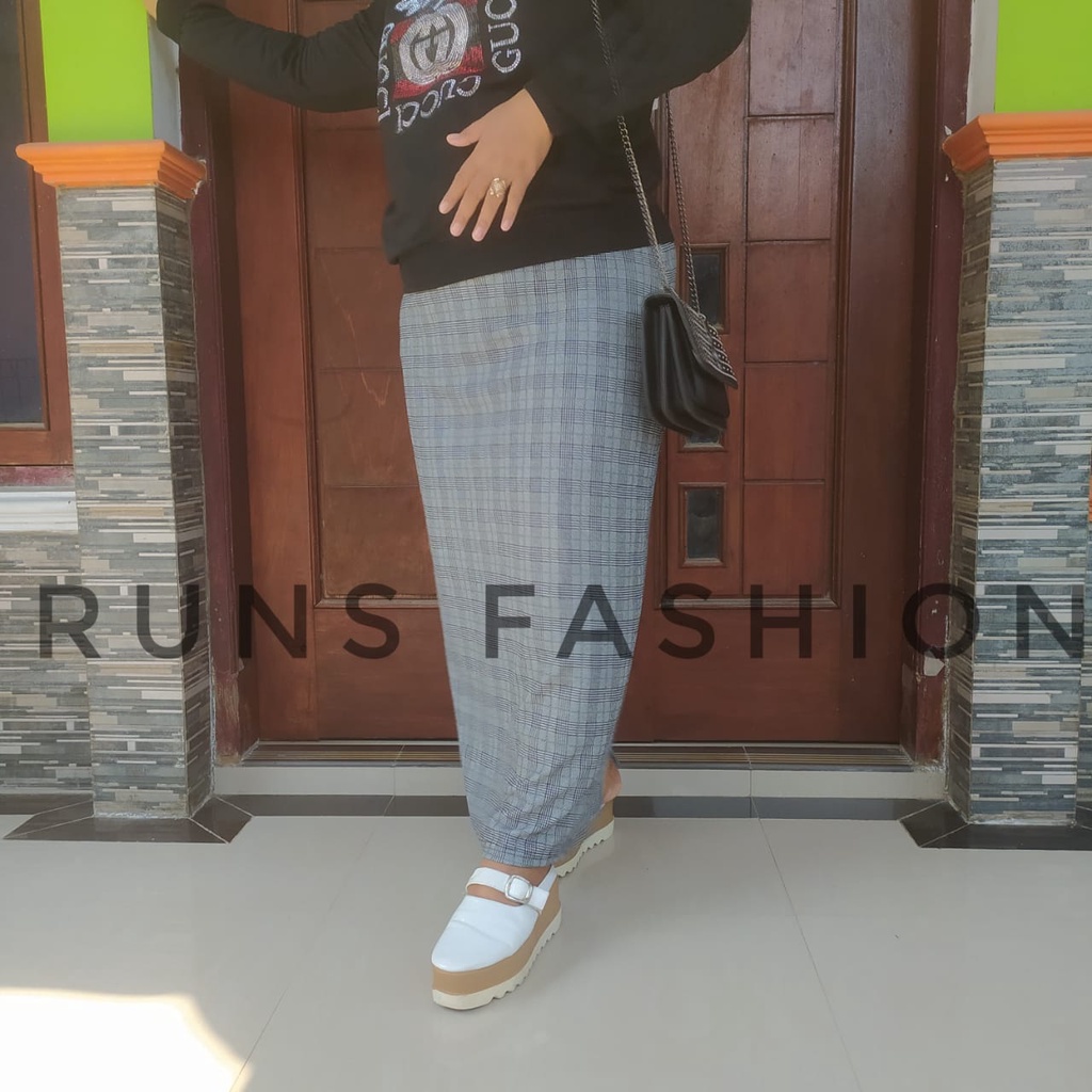 ROK SPAN JUMBO XXXL MOTIF KOTAK//ROK SPAN TARTAN//ROK TARTAN KOREAN STYLE