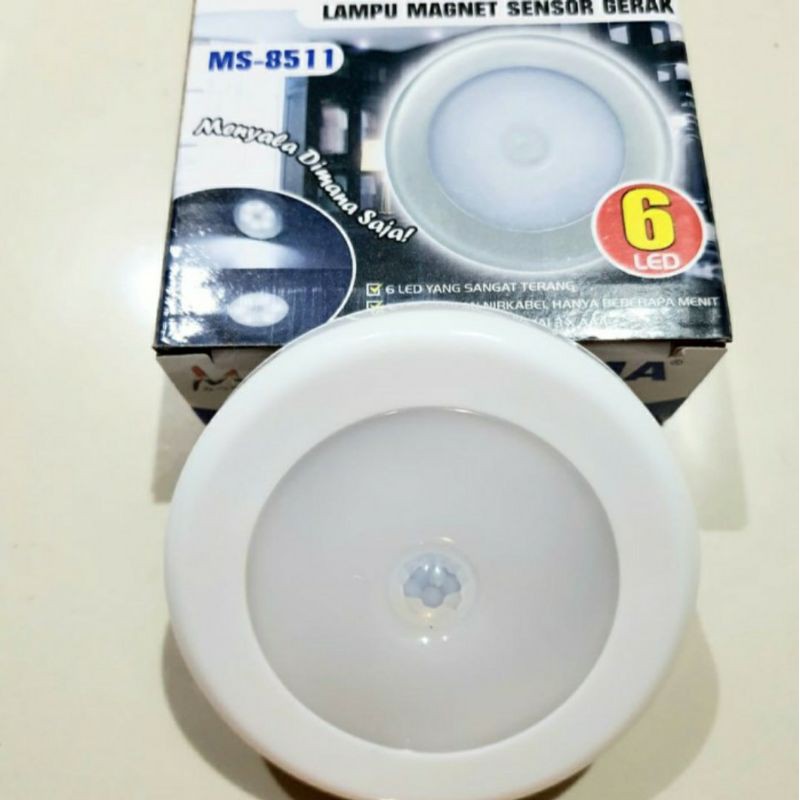 Lampu Tempel LED Sensor Gerak / Lampu Led Magnet Sensor Gerak Mitsuyama MS - 8511