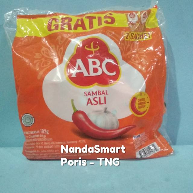 

Sambal stick ABC perpack isi 24 sachet