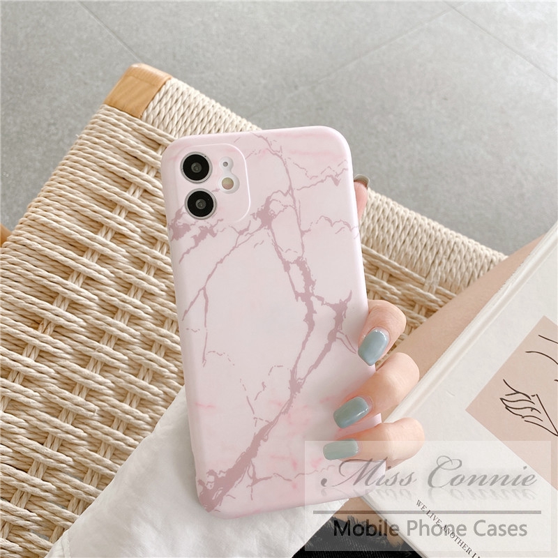 Soft Case Bahan Silikon Motif Marmer Untuk Iphone 11 12 8plus 7plus 8 7 6 6s Plus 11 12 pro Max Xr X Xs Max Se 2020 12 mini