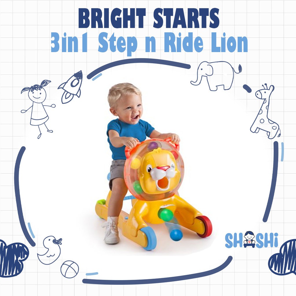 Sewa Bright Starts 3in1 Step n Ride Lion