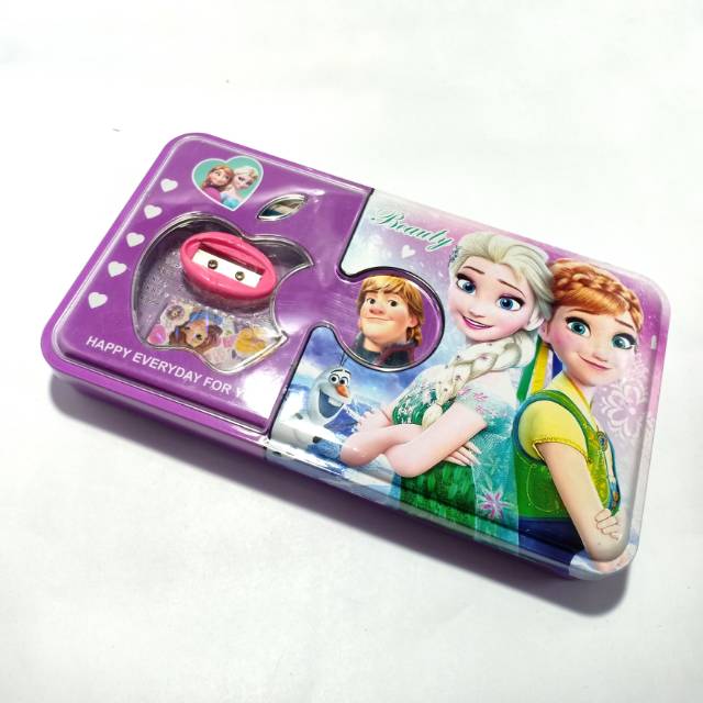 

Kotak Pensil Kaleng Frozen / Tempat Pensil Kaleng Frozen