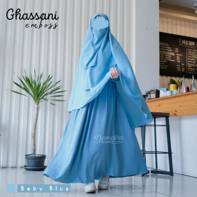Ghassani Embos ori by Damaira, gamis embos premium gamis kondangan