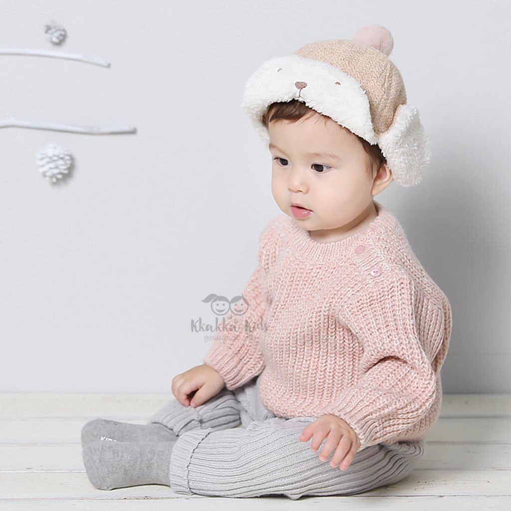 Judy Cap | Topi Kupluk Anak Bayi Model Pilot Musim Dingin Topi Hangat Bayi Import-3