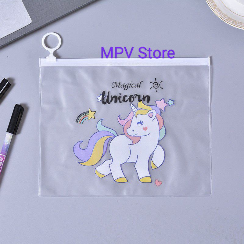 Pouch Komestik Pouch Serba Guna l Zipper Pouch l Tempat Pensil Transparan