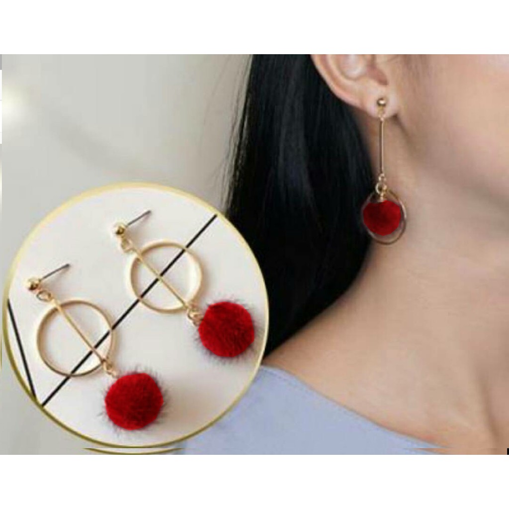 Anting Tusuk Wanita kekinian Ala Korea Model Bola Duri Mix Ring 75