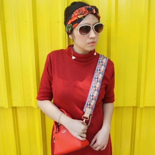 tali tas strap bag ruffle blue Piica Bali