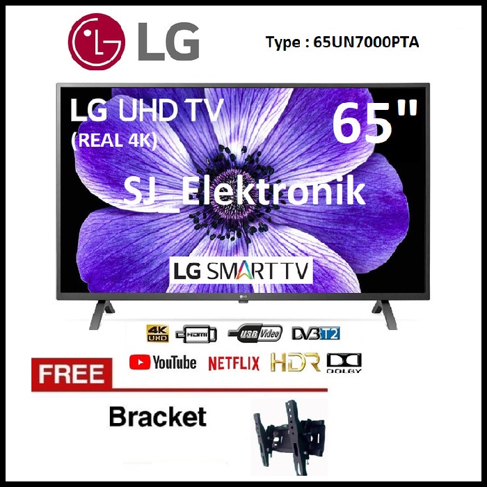 (KHUSUS LUAR KOTA) Free Braket LED TV LG 65 Inch 65UN7000PTA - 65UN7000 Real 4K SmartTV