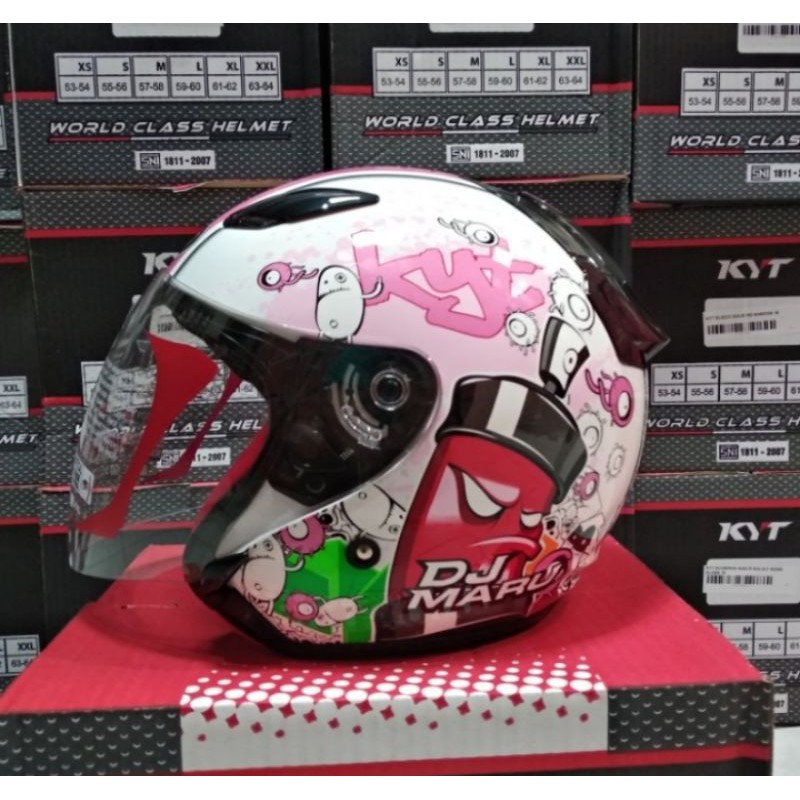 KYT DJ maru motif white Pink #5