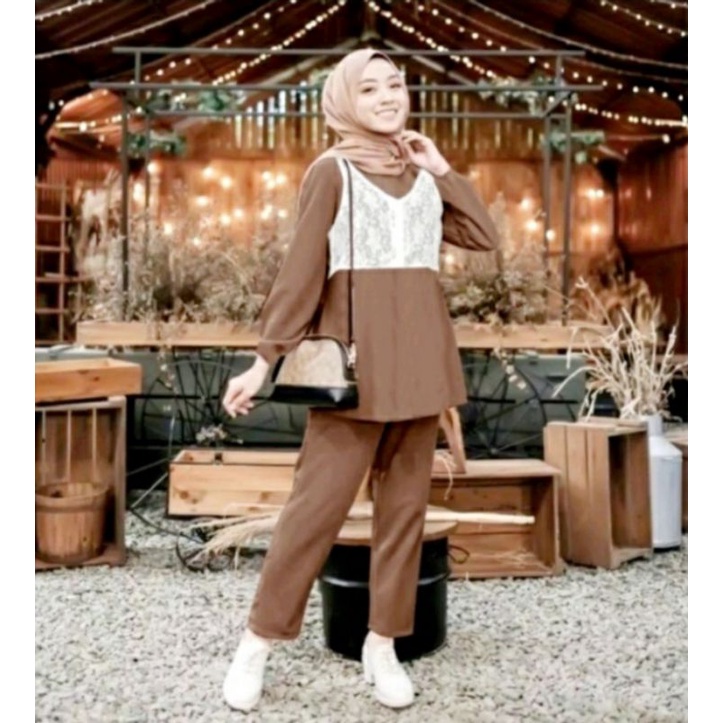 SETCEL Premium bahan shakila dan wafle