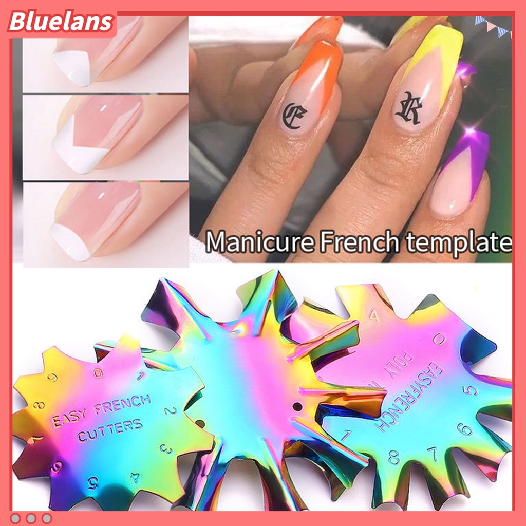 (In Stock) Kacamata Hitam Lensa Warna Warni ♡Plat Stempel Kuku Bahan Stainless Steel Untuk Nail Art