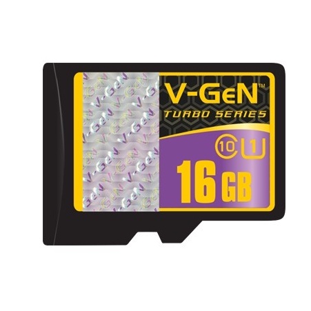 Memory Card Micro SD V-GEN 16 GB Class 10 Speed 100 MBPS Turbo Series