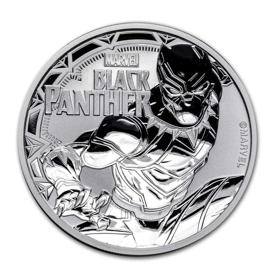 Koin Perak 2018 Tuvalu BLACK PANTHER 1oz Silver Coin