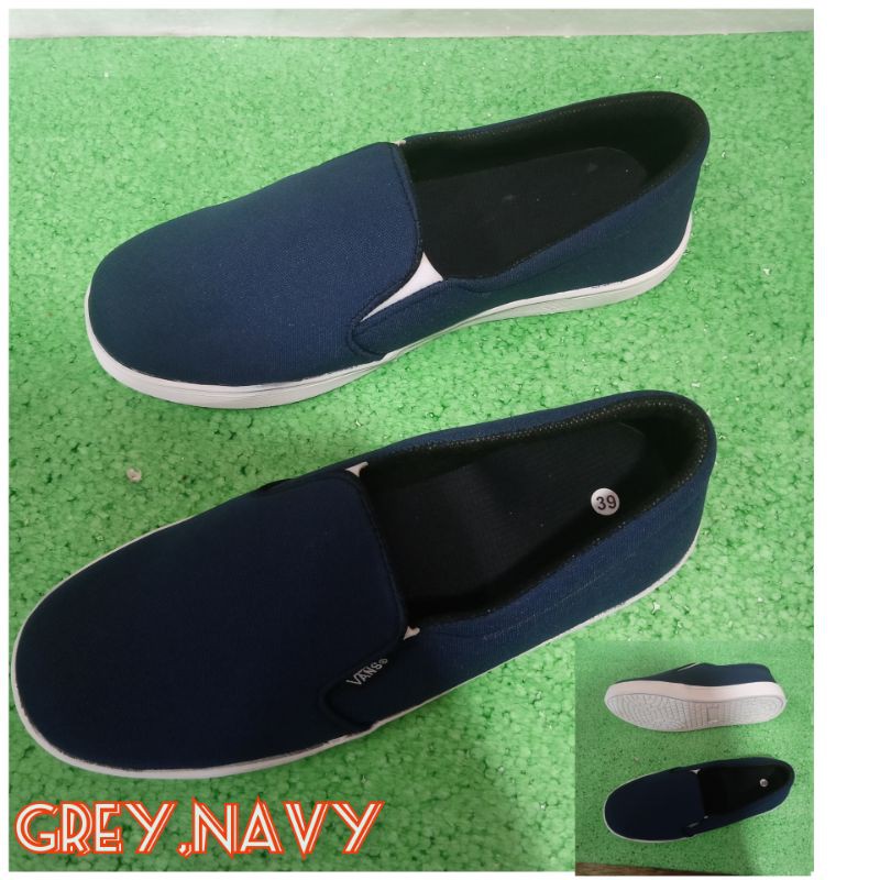 Sepatu Slip On Pria Sepatu Pria Tanpa Tali Sepatu Santai Cowok real pict(foto asli)