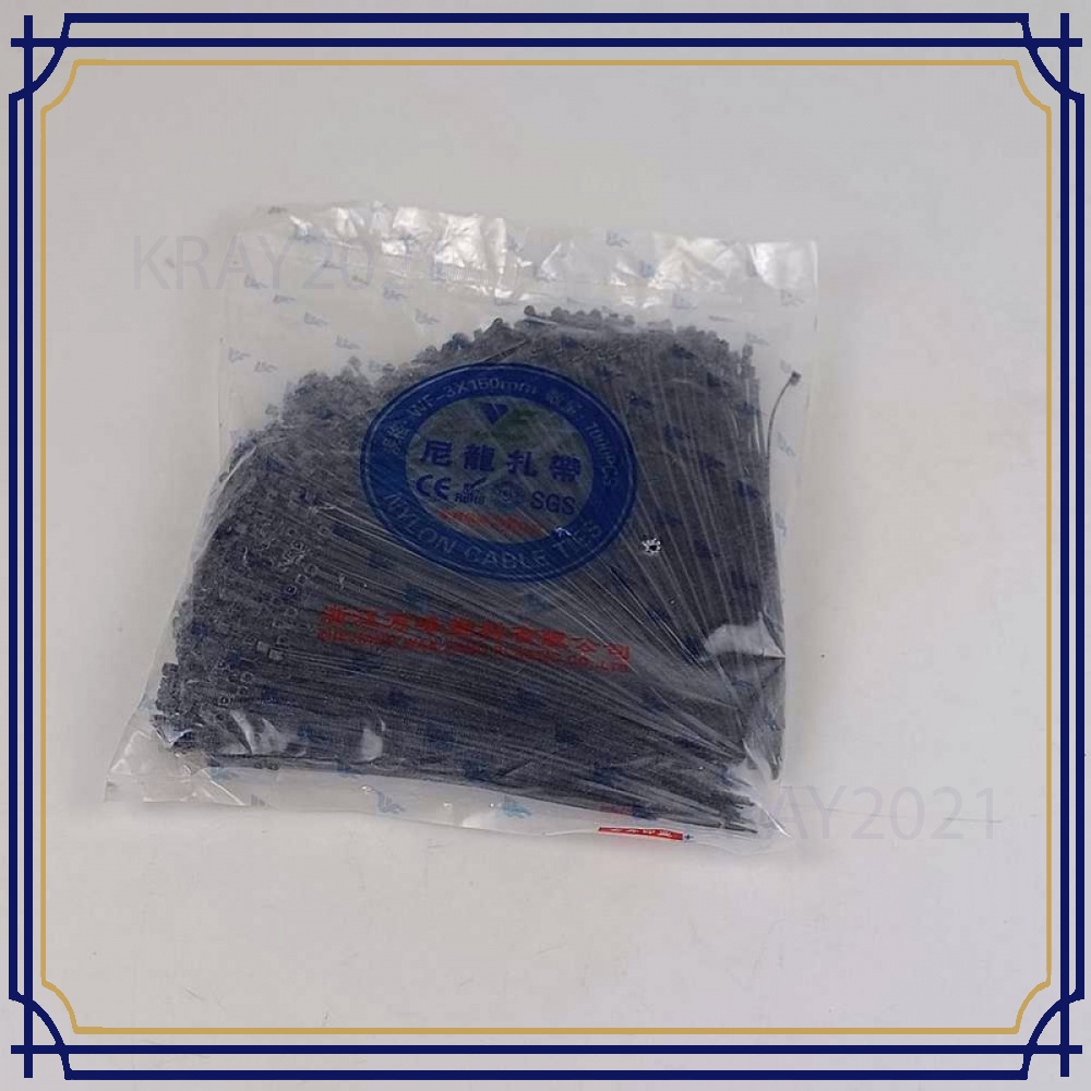 Kabel Tis Ties Self Locking Wire Zip 3x150 mm 1000 PCS PC805