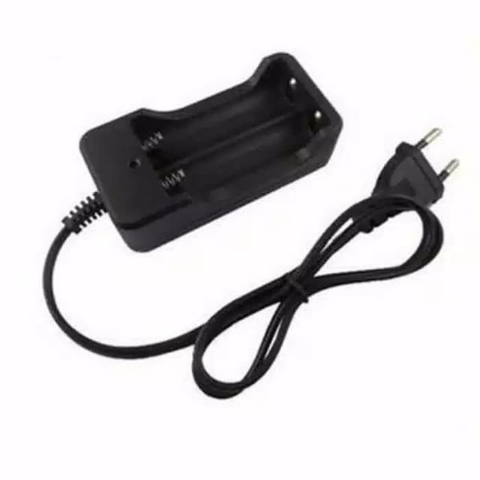 Tempat Charger Baterai 18650 2 Slot Kabel Panjang Kabel 70 CM