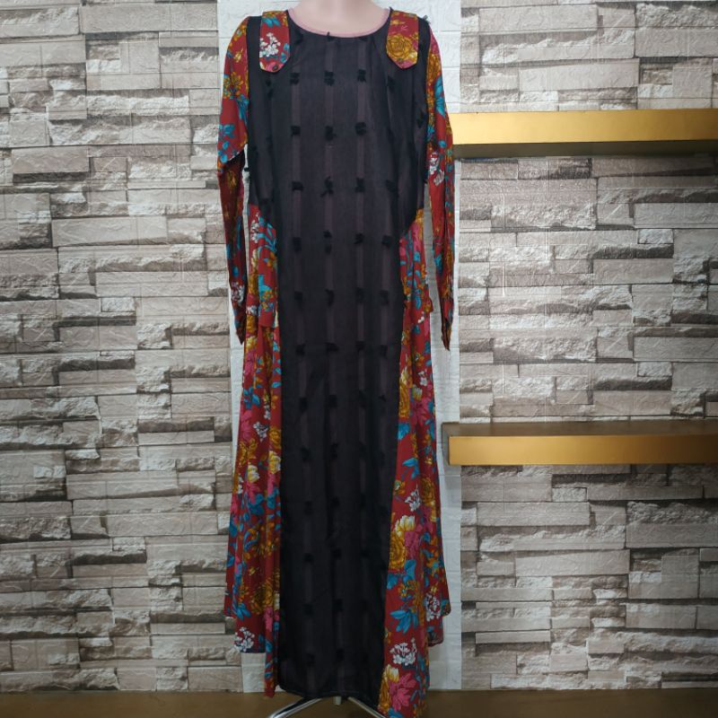 Baju gamis motif/Baju gamis model rompi/baju gamis polos