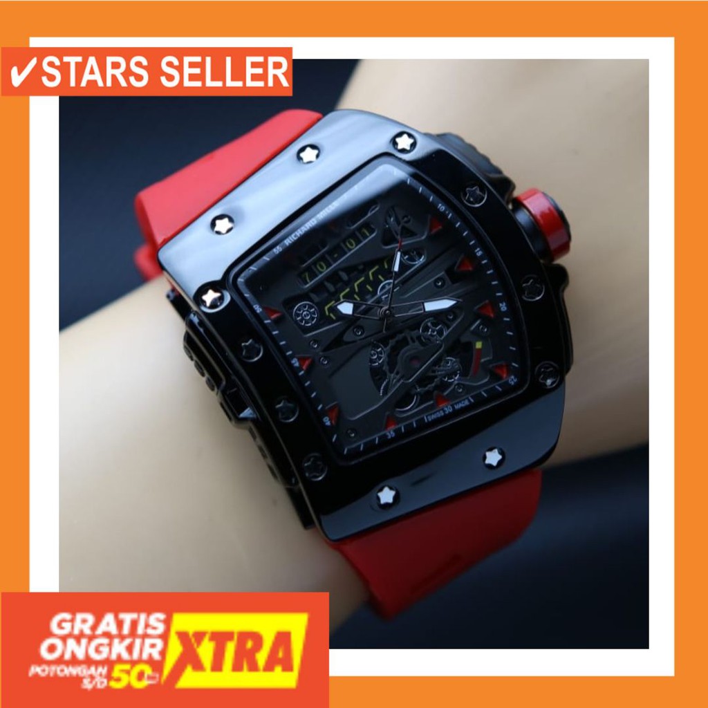 JAM COWOK MASA KINI MURAH TERBARU GSHOK HITAM / Jam Tangan RM Pria Super RM35-01 AOCA/203