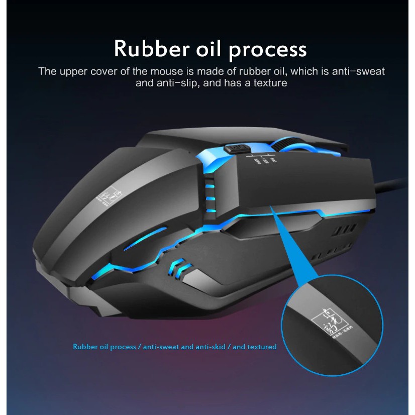Mouse Gaming LED RGB 1600 DPI - K3 - Black