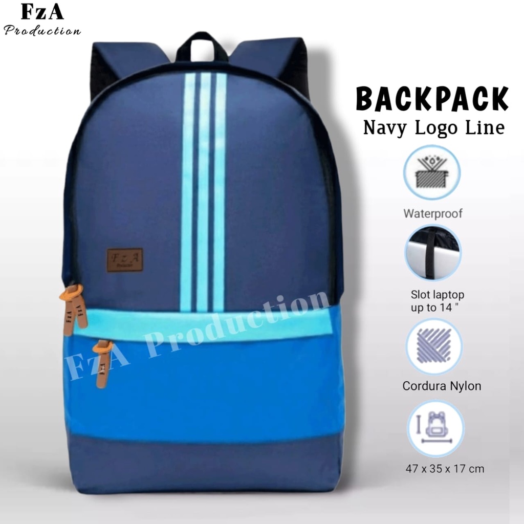 Tas Ransel Gendong Laptop Distro Sekolah Kuliah Pria Wanita Backpack Tas Ransel Laptop Original FREE Jam Tangan Pria