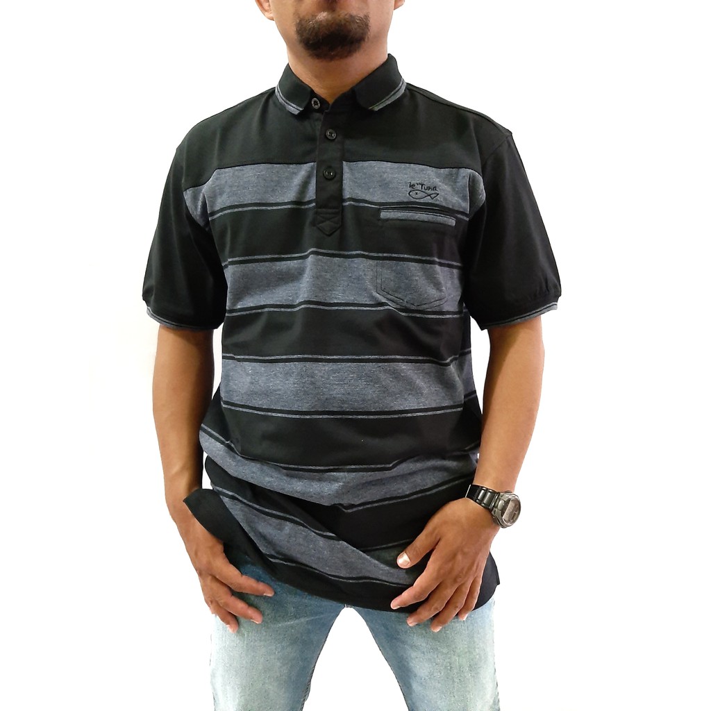 Kaos Kerah Ie Tuna Original - Kaos Polo Ie Tuna Katun Premium Size M L XL