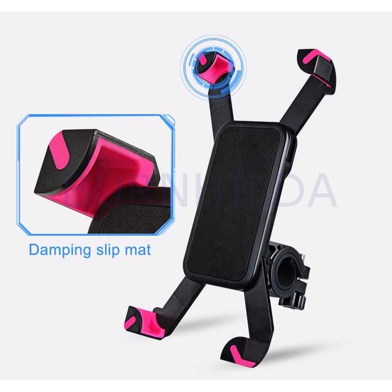 TEMPAT HP Holder Sepeda Smartphone Rotasi 360 Derajat burnhilda