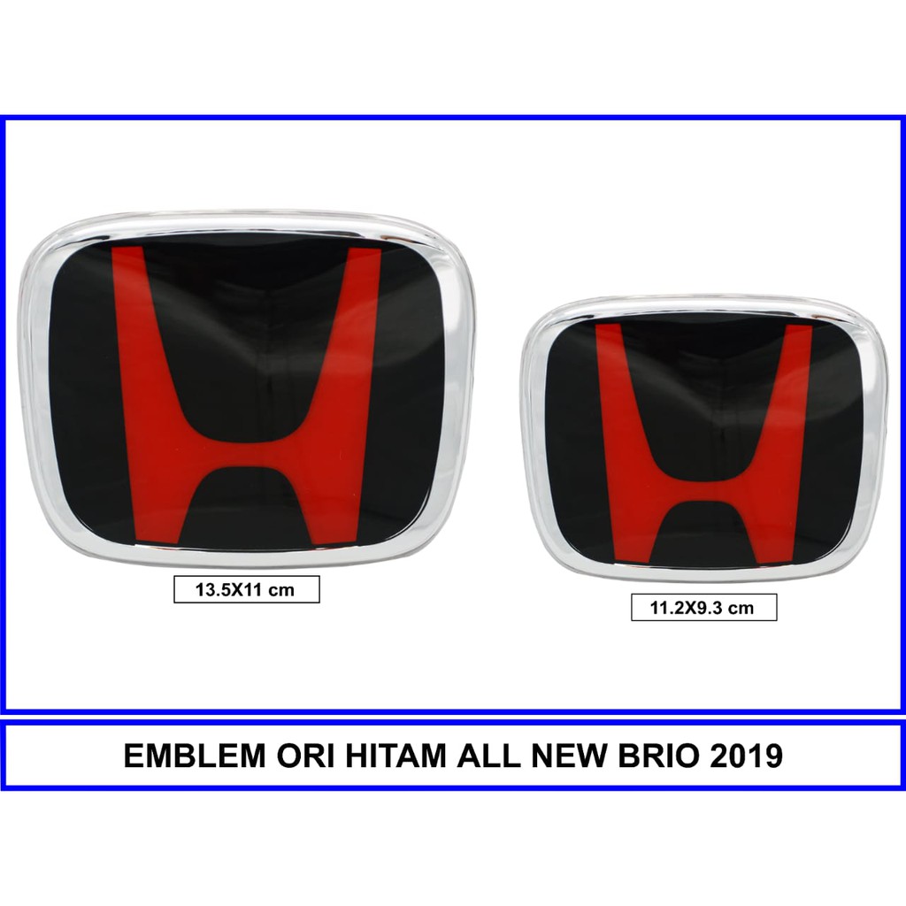 Emblem Logo Honda Depan Belakang Mobil Brio 2019 Hitam Merah