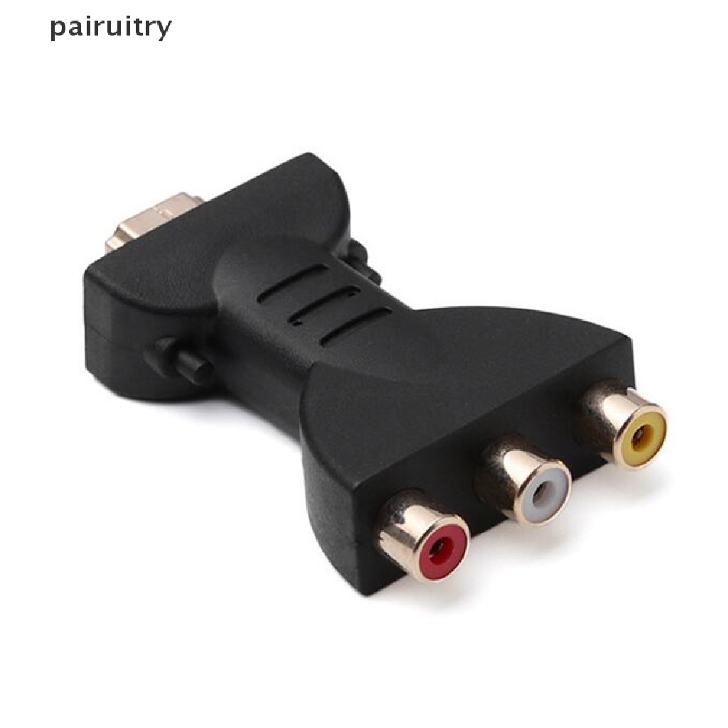 Prt Kabel Adapter Sinyal AV Digital 1080p HDMI To VGA Ke AV RCA PRT