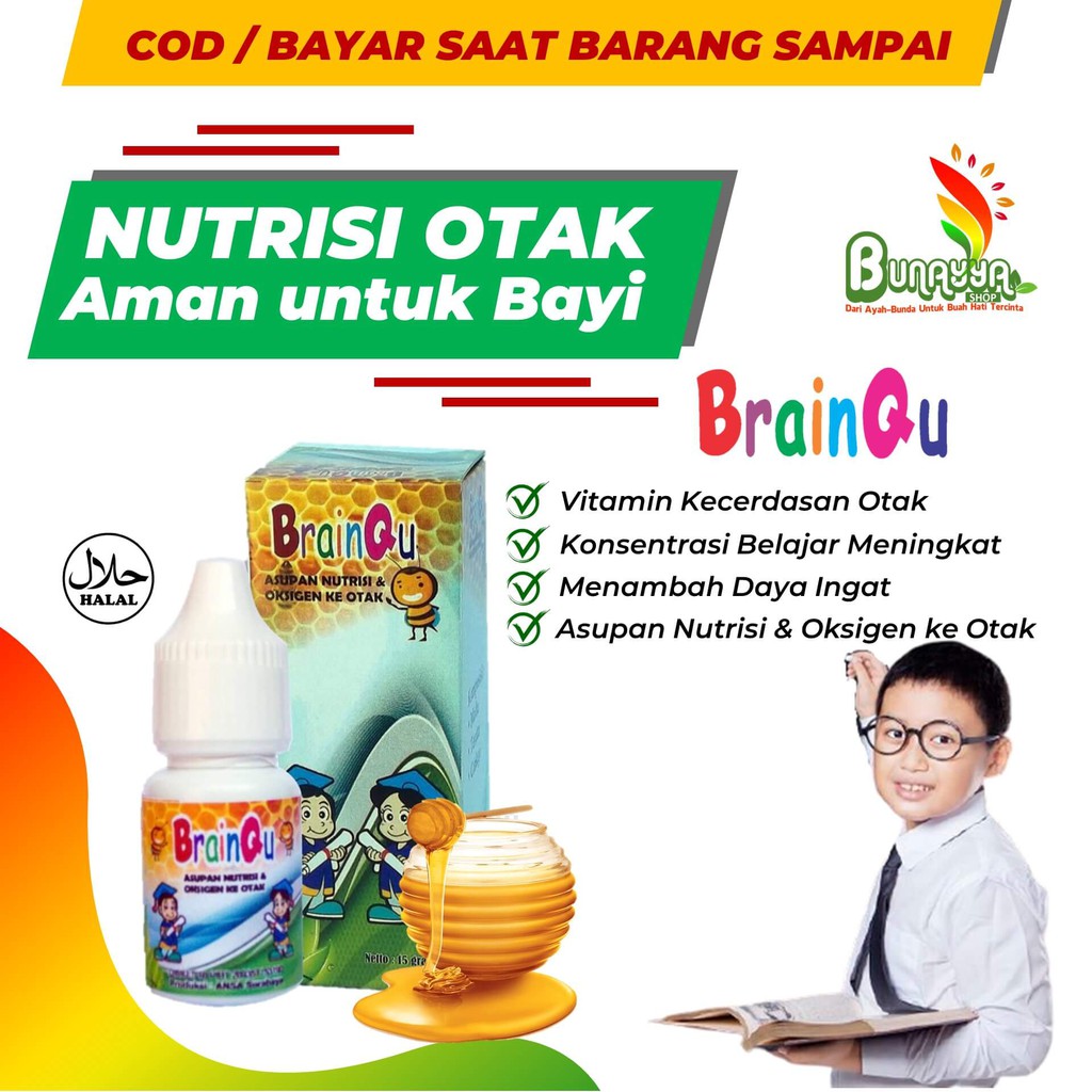 MADU ANAK BRAINQU / OBAT UNTUK OTAK / VITAMIN ANAK UNTUK OTAK / VITAMIN OTAK ANAK CERDAS  