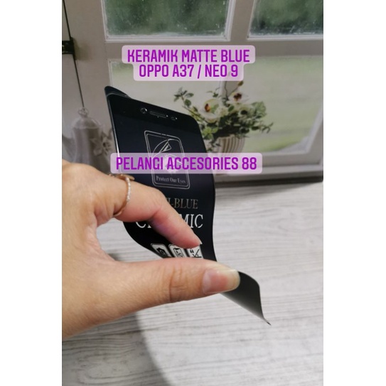 ANTIGORES OPPO A37 / NEO 9 / F1 / F1F / A37F MATTE BLUE KERAMIK ANTI RADIASI ANTI