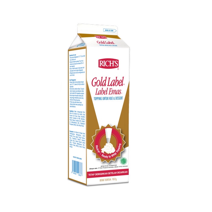 

rg201tg Rich'S Gold Label Whipping Cream 907 Gram Xz20X1Z11